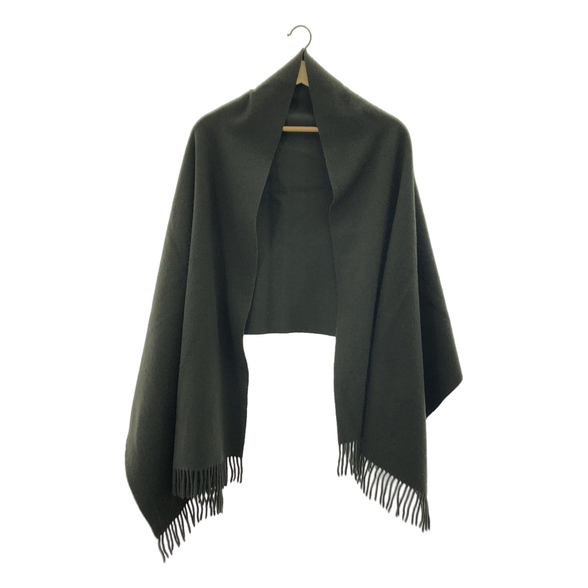 Acne Studios / 여드름 스튜디오 | LAMBSWOOL / 울 프린지 대형 스톨 머플러 / 유니섹스 | 올리브 | 남성