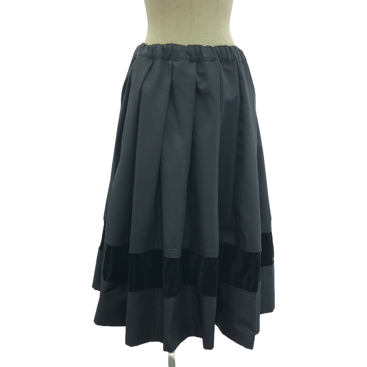 COMME des GARCONS COMME des GARCONS / Comme des | 2020AW | Velvet-trimmed flared skirt | S | Women's