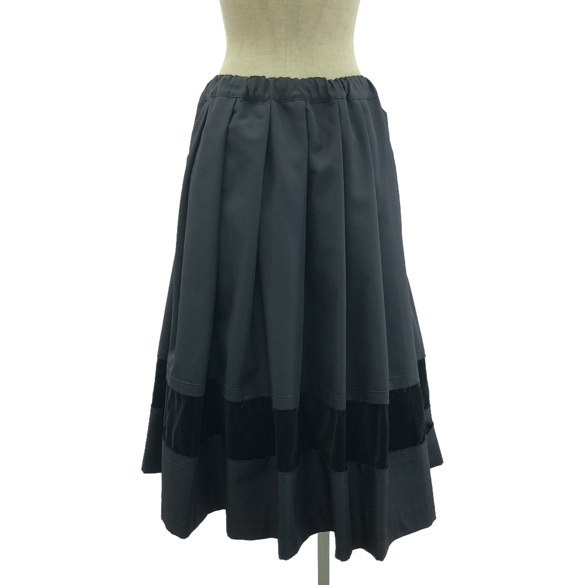 COMME des GARCONS COMME des GARCONS / Comme des | 2020AW | Velvet-trimmed flared skirt | S | Women's