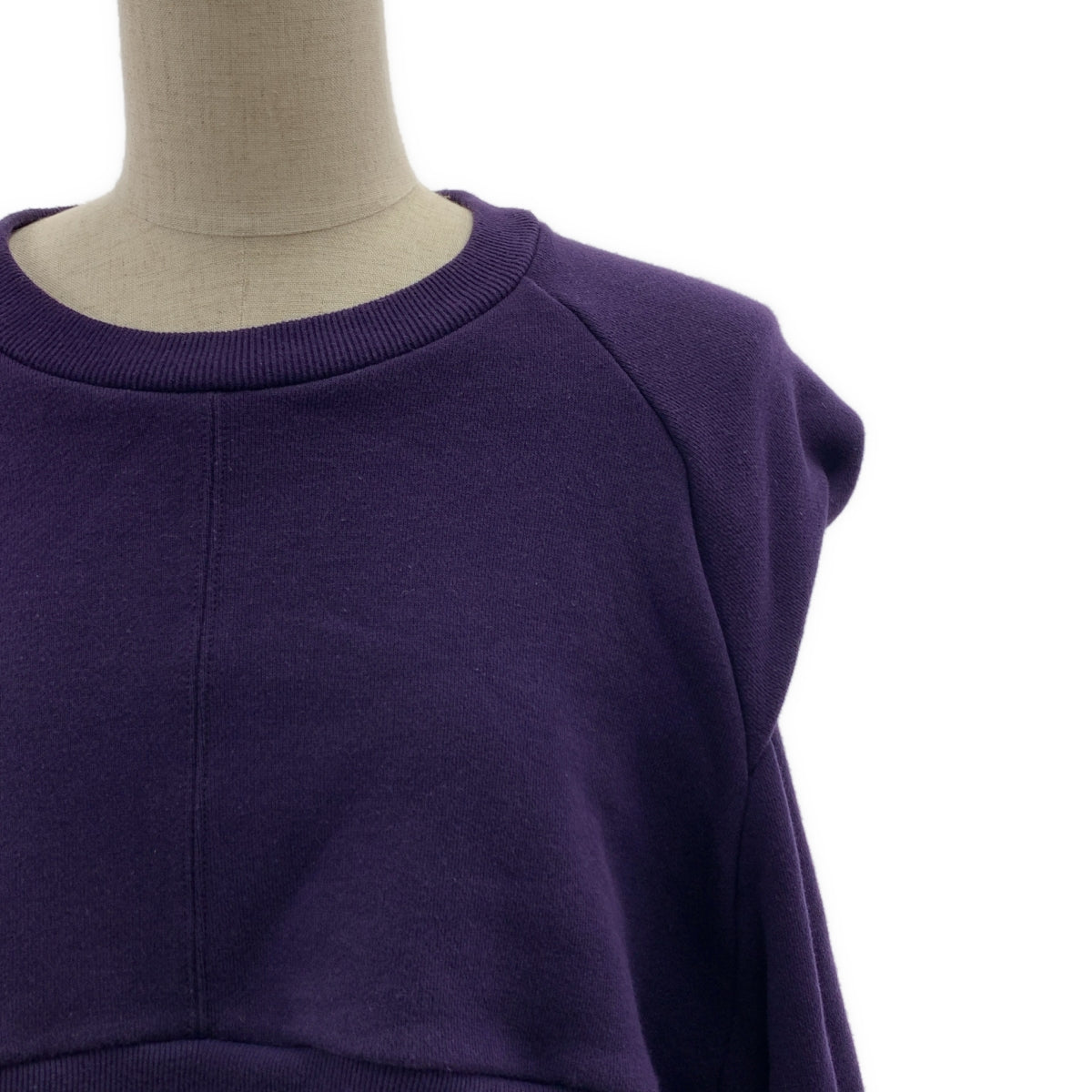 UN3D / アンスリード | パワーショルダーショート スウェット トレーナー | F | パープル | レディース
