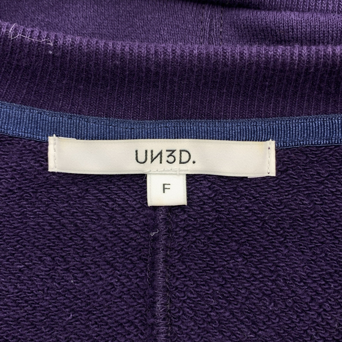 UN3D / アンスリード | パワーショルダーショート スウェット トレーナー | F | パープル | レディース