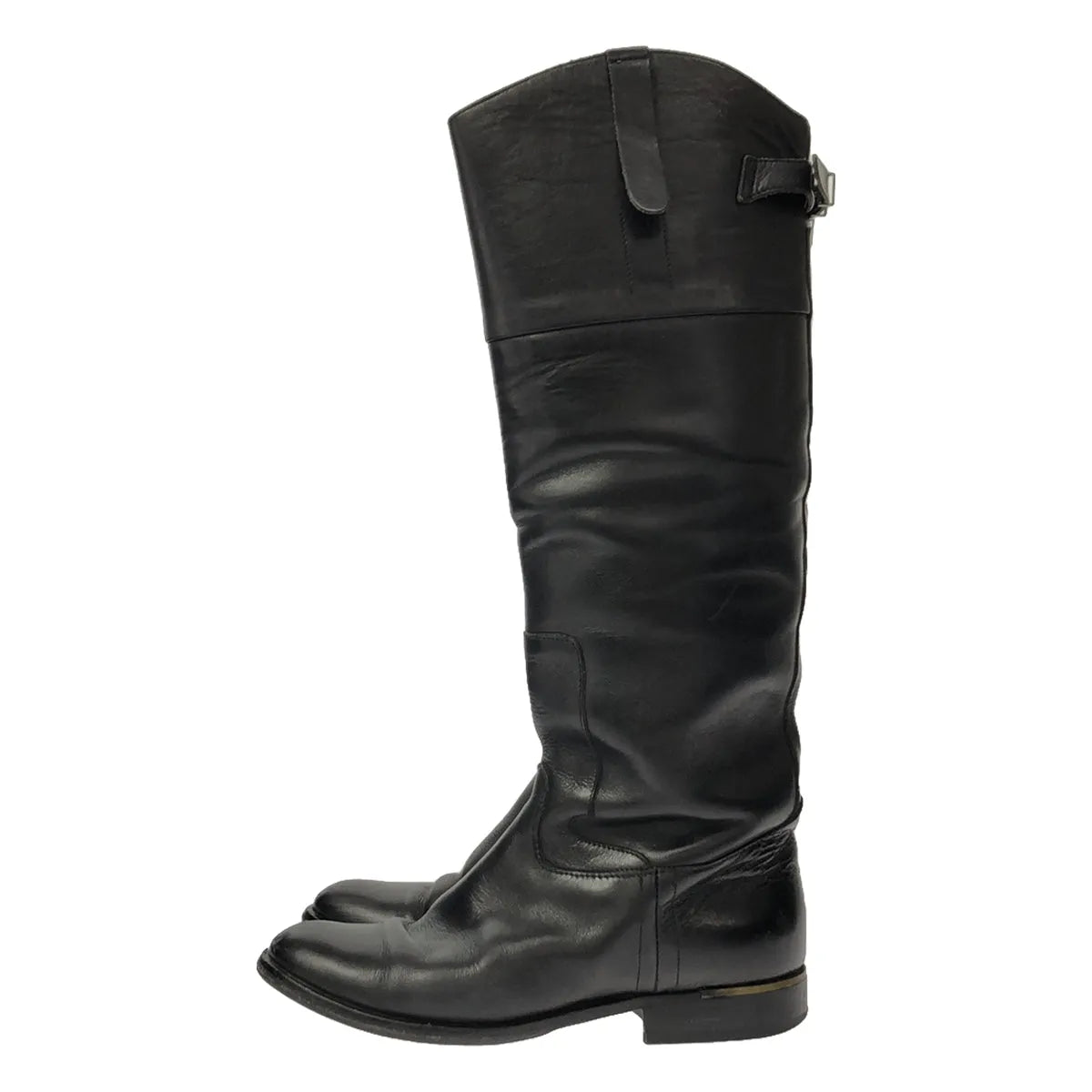 GOLDEN GOOSE / ゴールデングース | RIDER  LEATHER ヴィンテージ加工 ロングブーツ | 36 | ブラック | レディース