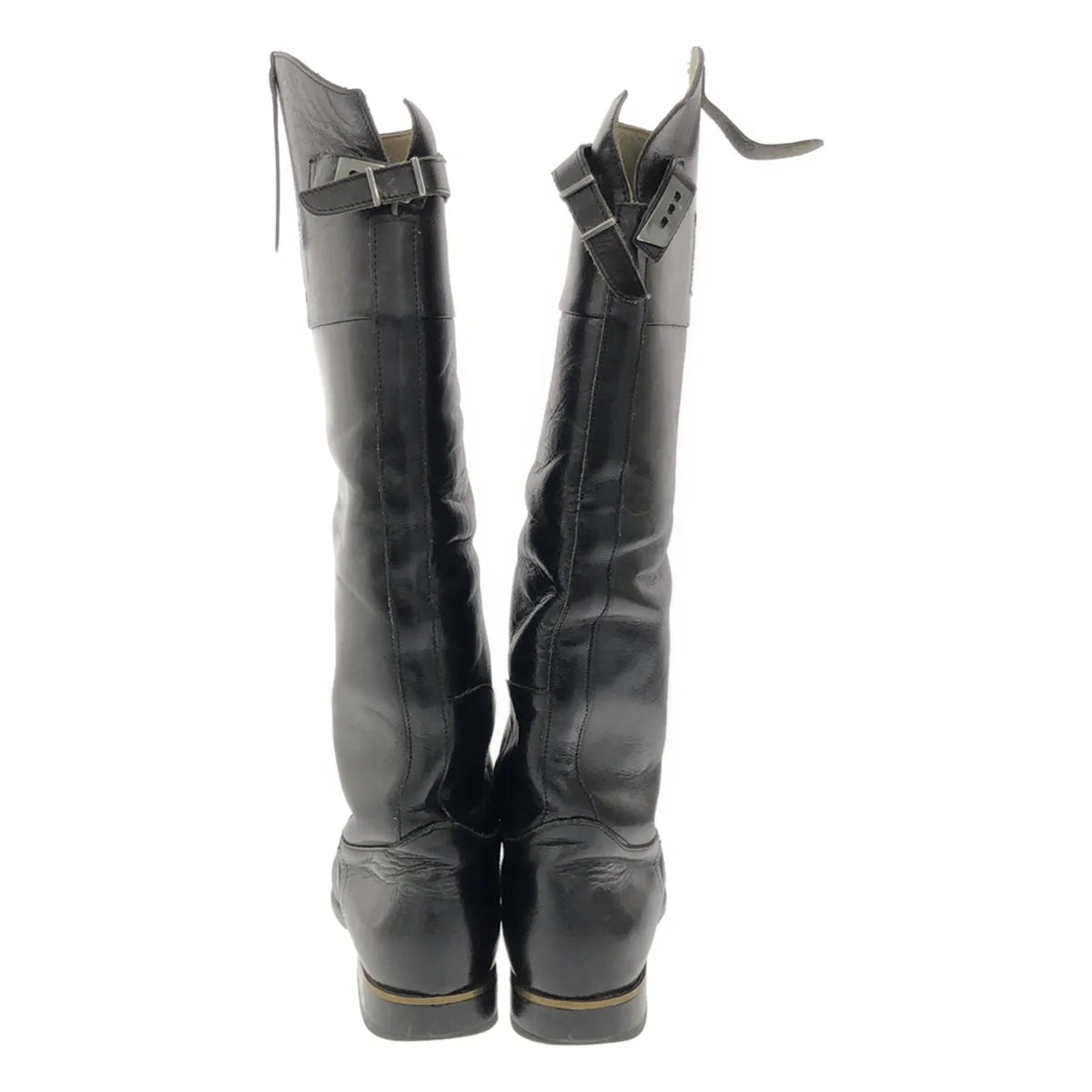 GOLDEN GOOSE / ゴールデングース | RIDER  LEATHER ヴィンテージ加工 ロングブーツ | 36 | ブラック | レディース