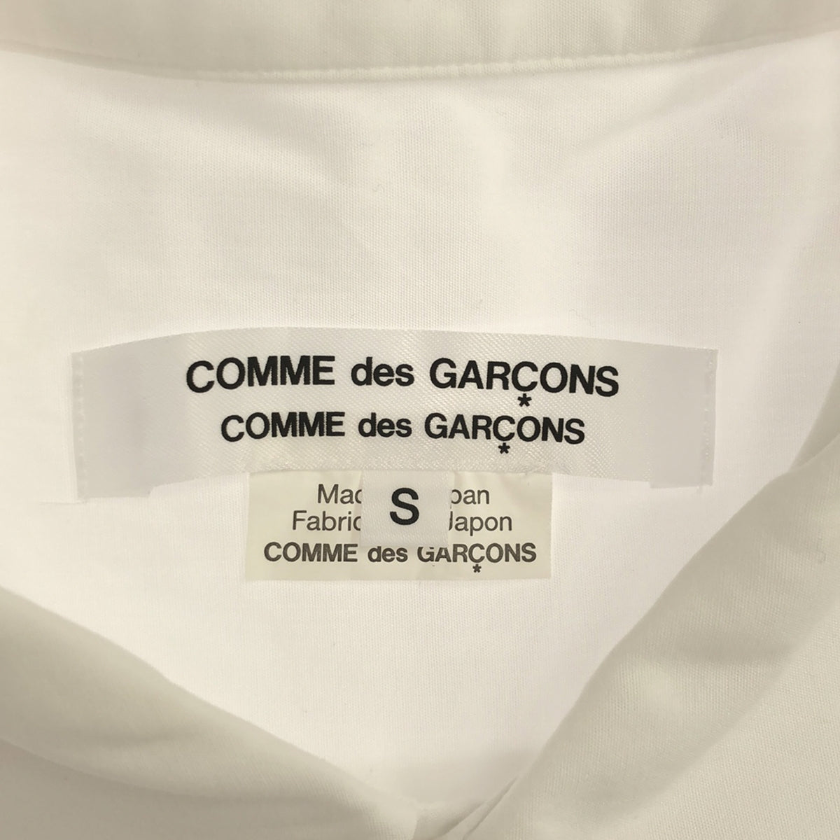 COMME des GARCONS COMME des GARCONS / 콤콤 | 2023AW | 라운드 칼라 코튼 택 블라우스 | S | 여성