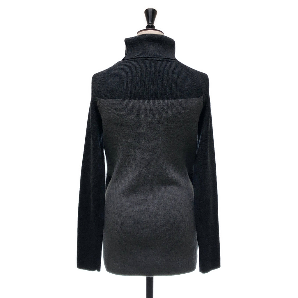 LIMI feu / リミフゥ | メリノウール ウォッシャブル バイカラー タートルネック ニット | 2 | レディース