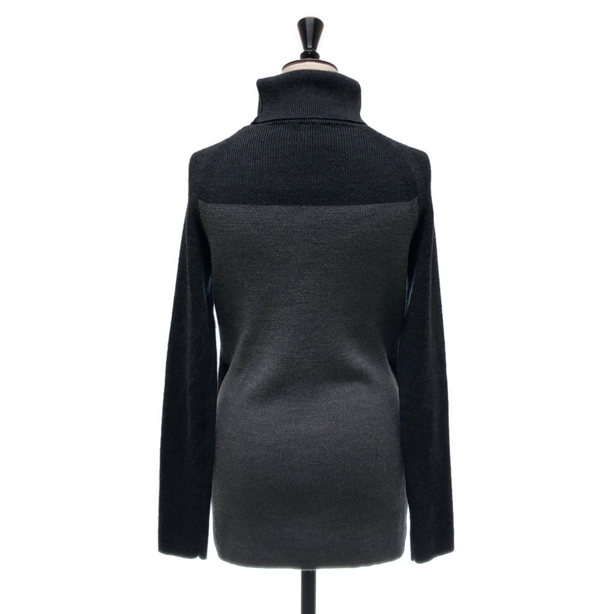 LIMI feu / リミフゥ | メリノウール ウォッシャブル バイカラー タートルネック ニット | 2 | レディース