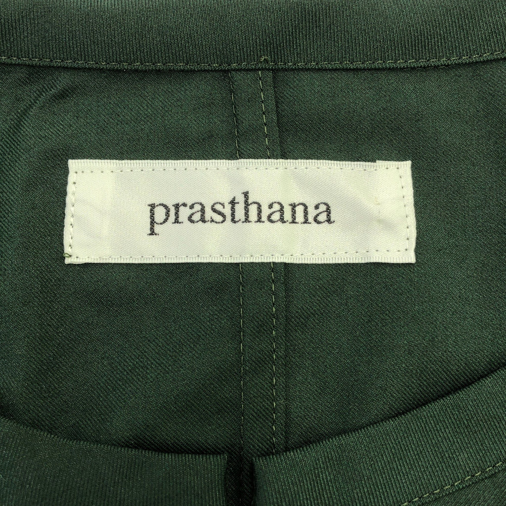 [新] prasthana / Prasthana |光滑的襯衫|短袖襯衫 | M |綠色 |男士