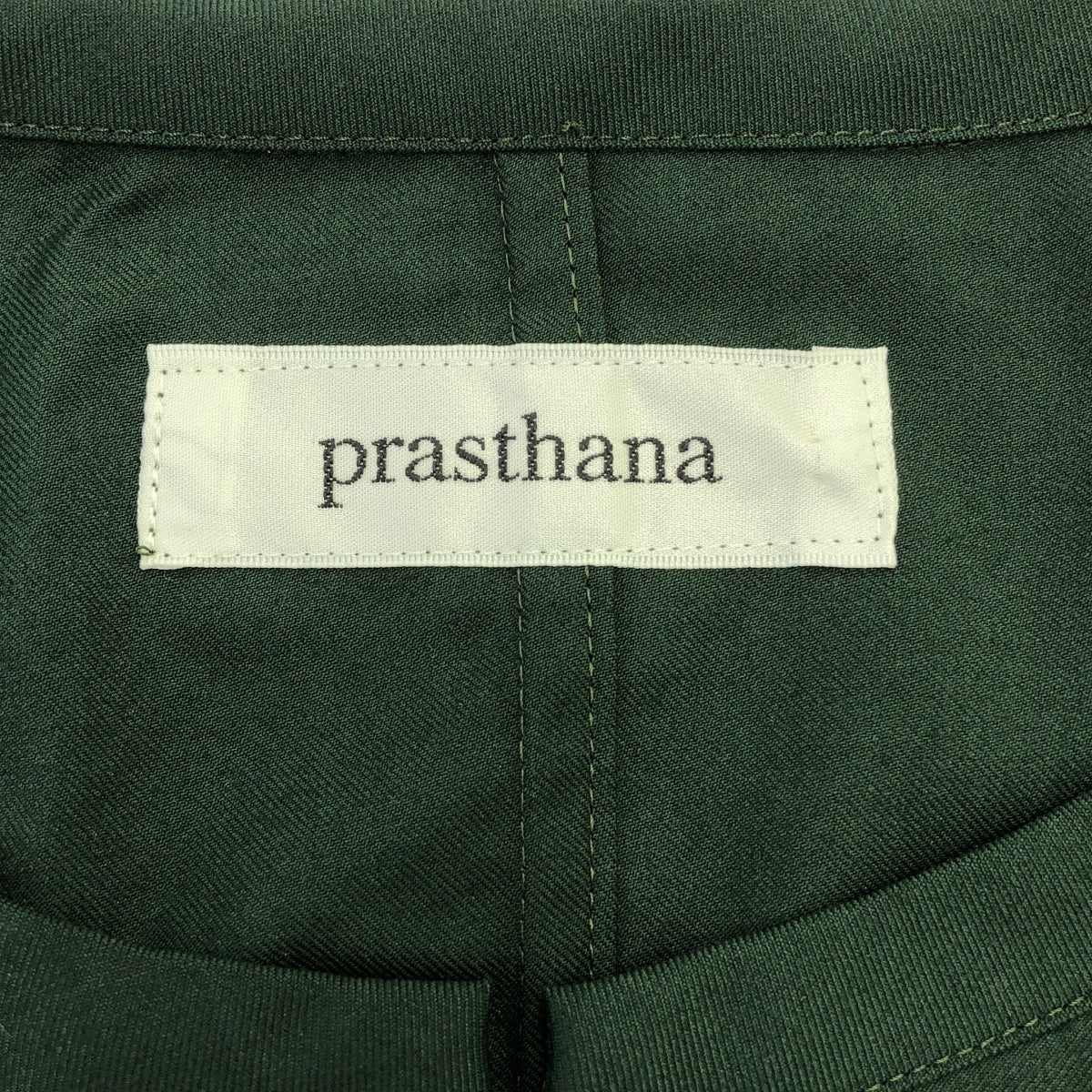 [新] prasthana / Prasthana |光滑的襯衫|短袖襯衫 | M |綠色 |男士