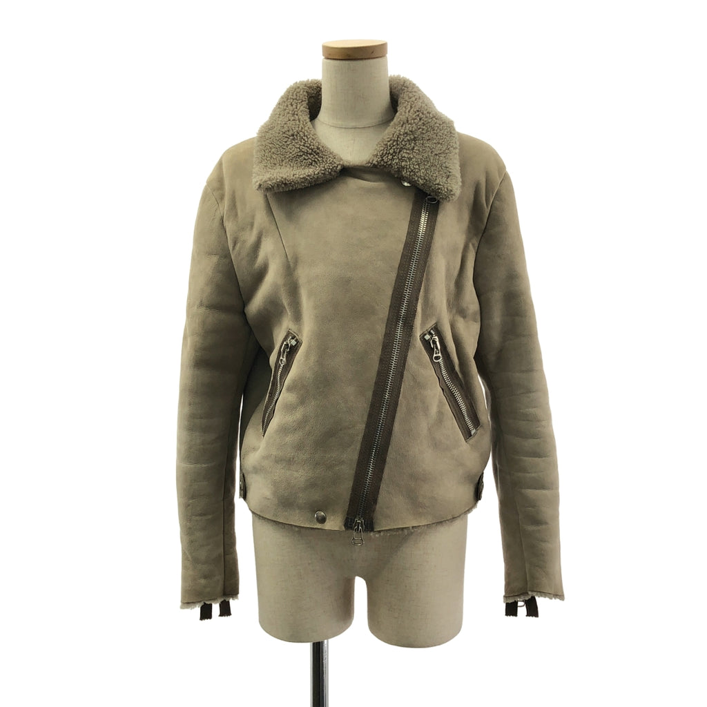 Acne / 여드름 | 무톤 가죽 라이더스 재킷 블루존 | 40 |