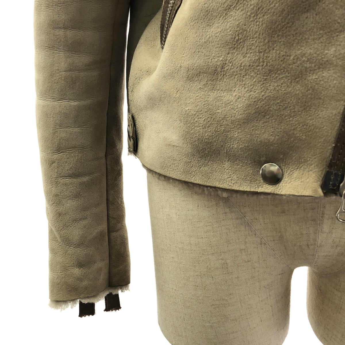 Acne / 여드름 | 무톤 가죽 라이더스 재킷 블루존 | 40 |