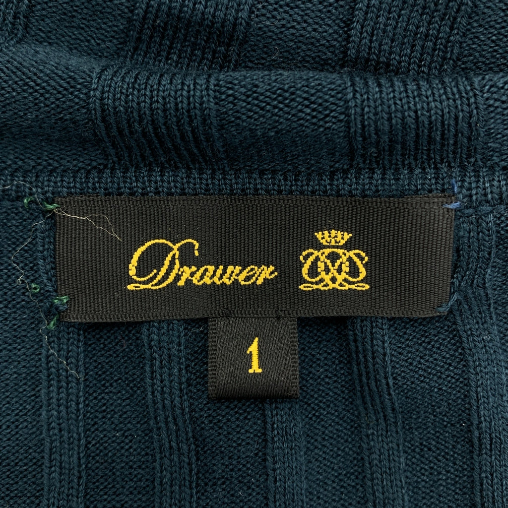 Drawer / ドゥロワー | タートルネック リブ ニット ワンピース | 1 | ダークグリーン系 | レディース