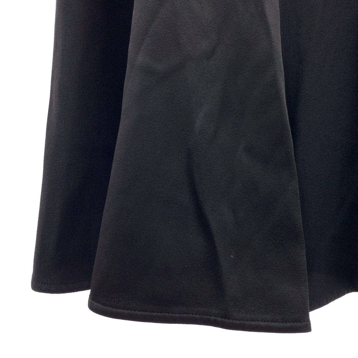 Max Mara / マックスマーラ | シルク混 異素材切替 フレアスカート | 34 | ブラック | レディース