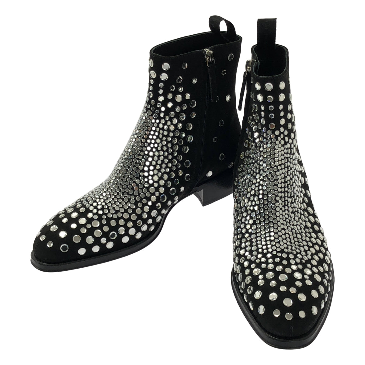 Giuseppe Zanotti / 주제페 자노티 | Peghasus Boot / 스웨이드 가죽 장식 사이드 지퍼 짧은 부츠 | 41 | 남성