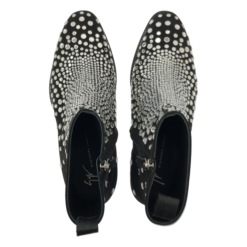 Giuseppe Zanotti | Peghasus 短靴 | 麂皮和皮革側拉鍊短靴 | 41碼 | 男士