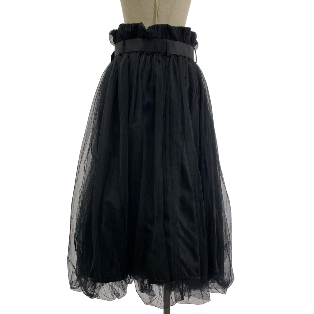 noir kei ninomiya / ノワールケイニノミヤ | 2024AW | チュール ドッキング ポケット付き ベルテッド ボリューム スカート | S | レディース
