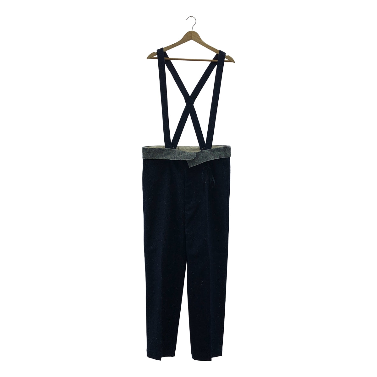 【新品】  Midorikawa / ミドリカワ | 2022AW | × NGAP /エヌジーエイピーコラボ SUSPENDER SLACKS シルク デニム サスペンダースラックス パンツ | S | インディゴ| メンズ