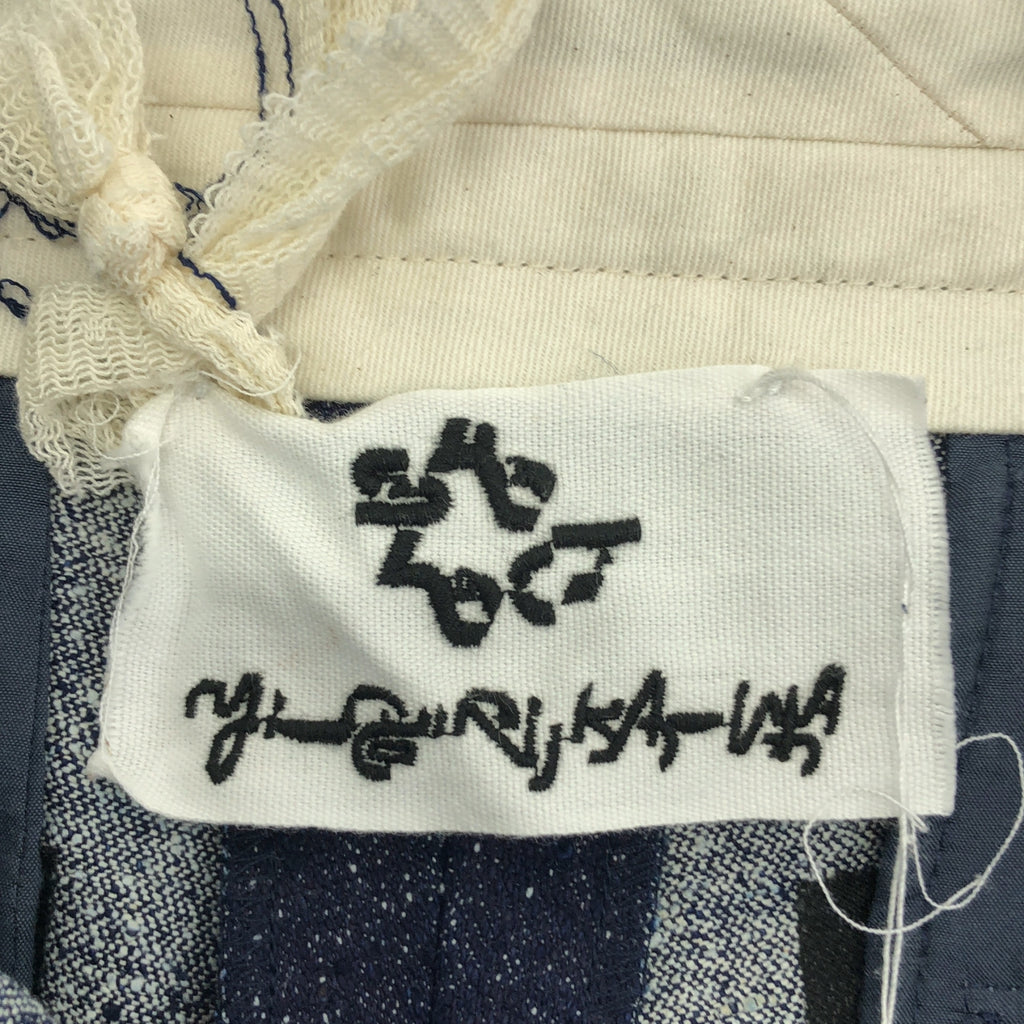 【新品】  Midorikawa / ミドリカワ | 2022AW | × NGAP /エヌジーエイピーコラボ SUSPENDER SLACKS シルク デニム サスペンダースラックス パンツ | S | インディゴ| メンズ