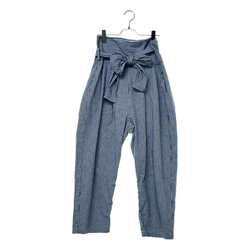 WHEAT and SILVER / ウィートアンドシルバー | コットン チェック ラップ ワイドパンツ | F | レディース