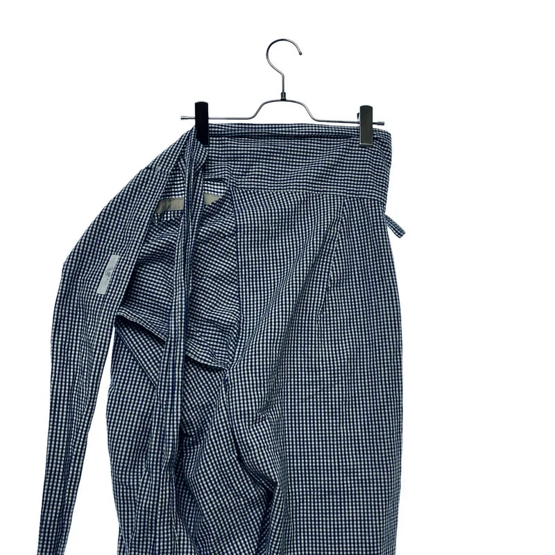 WHEAT and SILVER / ウィートアンドシルバー | コットン チェック ラップ ワイドパンツ | F | レディース