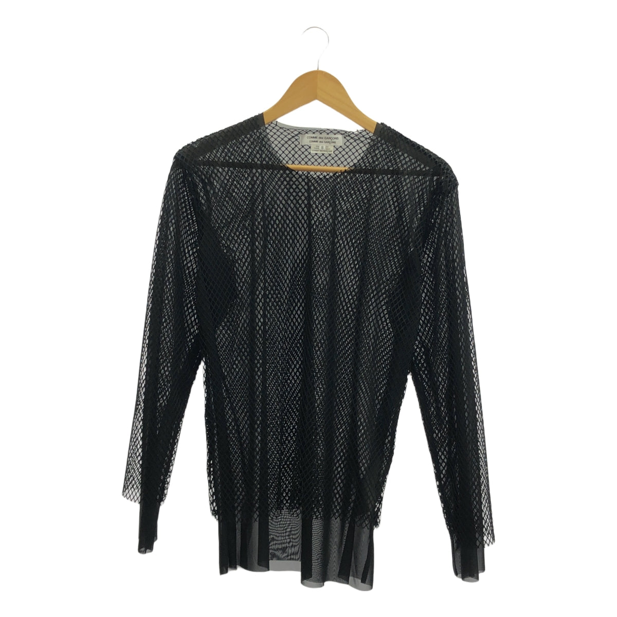 [品相良好] COMME des GARCONS COMME des GARCONS / Comme des | 2025 春夏 |網眼層層疊長袖上衣| SHOPBOP S |黑色|女性的