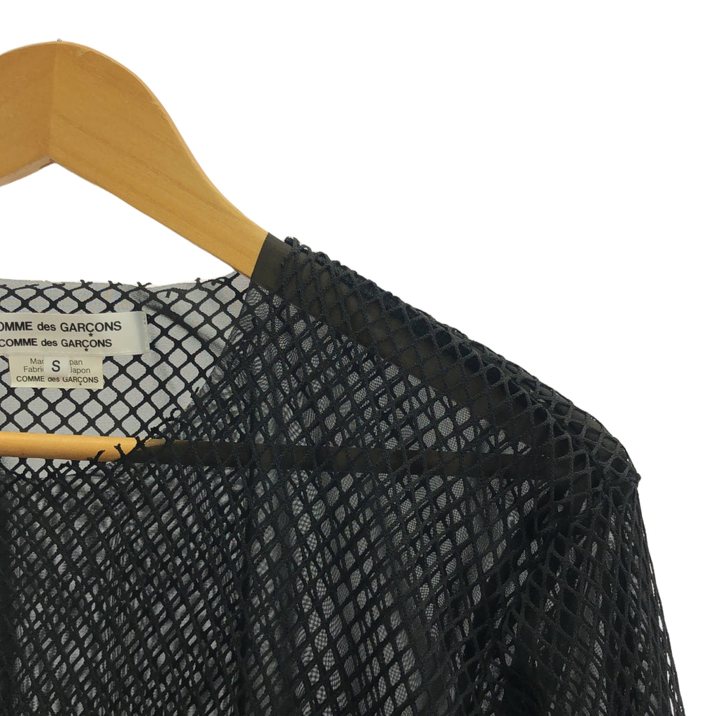 [品相良好] COMME des GARCONS COMME des GARCONS / Comme des | 2025 春夏 |網眼層層疊長袖上衣| SHOPBOP S |黑色|女性的