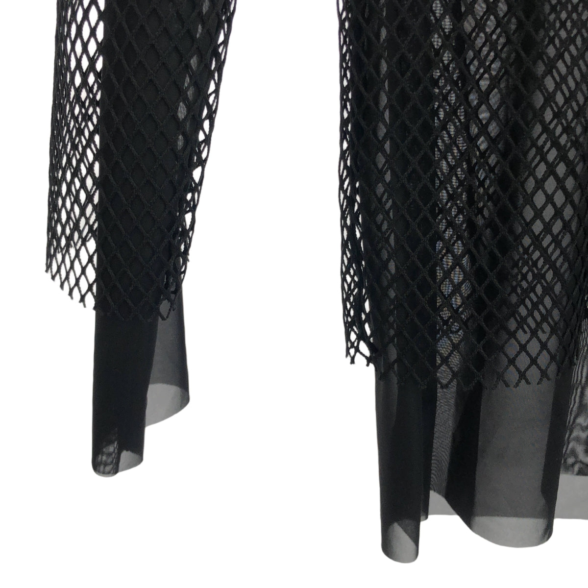 [品相良好] COMME des GARCONS COMME des GARCONS / Comme des | 2025 春夏 |網眼層層疊長袖上衣| SHOPBOP S |黑色|女性的