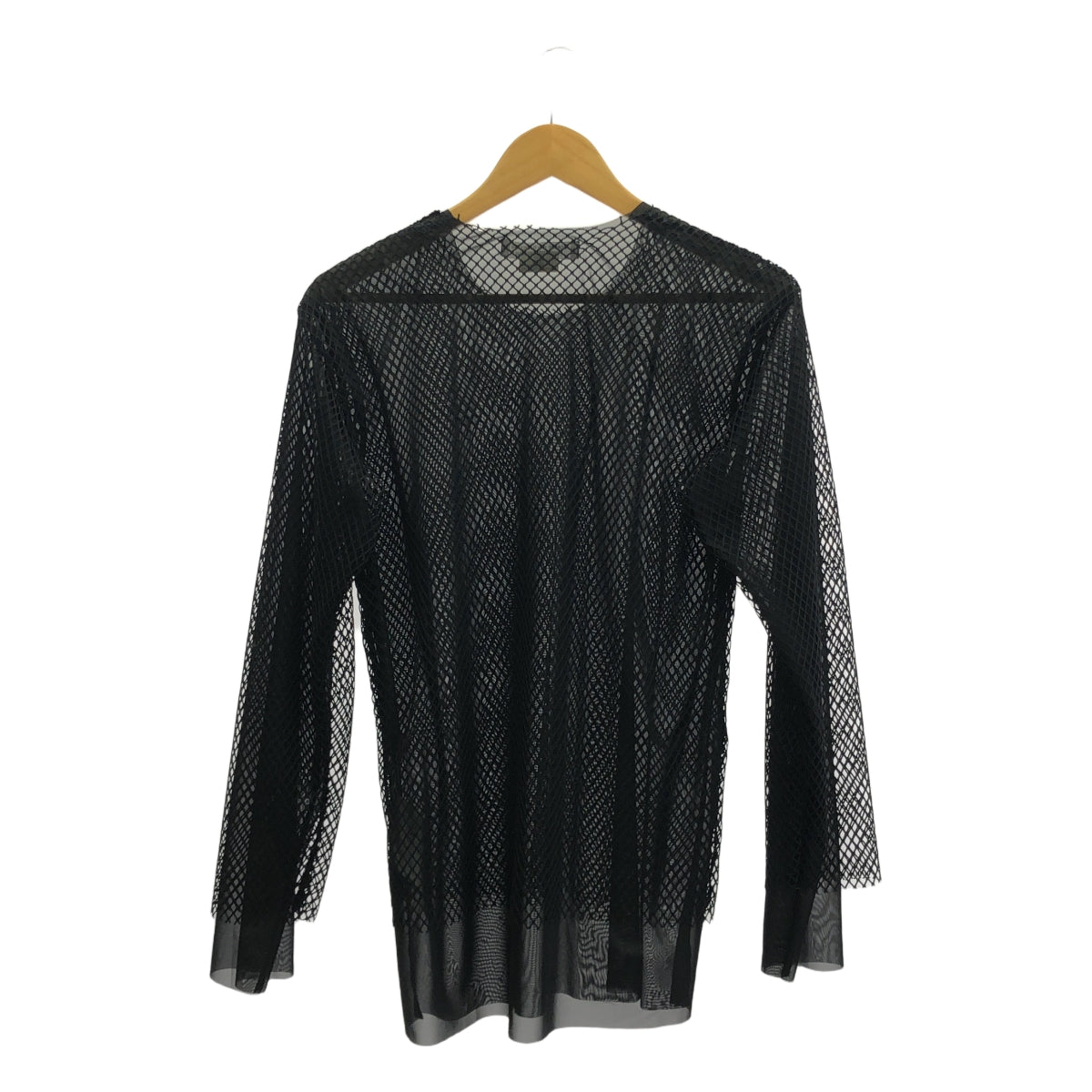 [品相良好] COMME des GARCONS COMME des GARCONS / Comme des | 2025 春夏 |網眼層層疊長袖上衣| SHOPBOP S |黑色|女性的