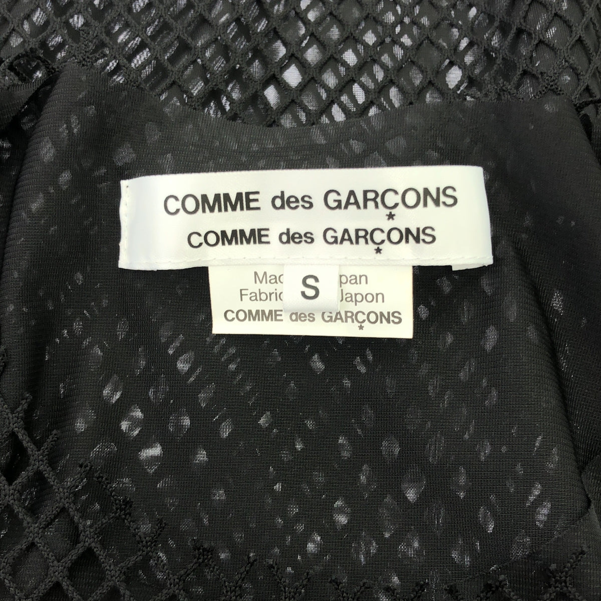 [品相良好] COMME des GARCONS COMME des GARCONS / Comme des | 2025 春夏 |網眼層層疊長袖上衣| SHOPBOP S |黑色|女性的