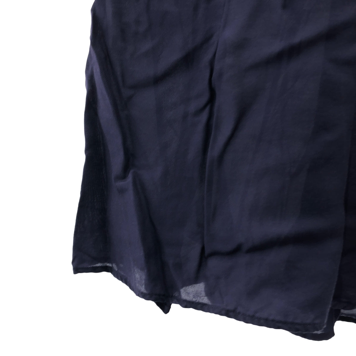 ATON / エイトン | 2020SS | NATURAL DYE CUPRA SILK KERSEY FRONT DRAPED SKIRT フロントドレープ スカート | 2 | ネイビー | レディース