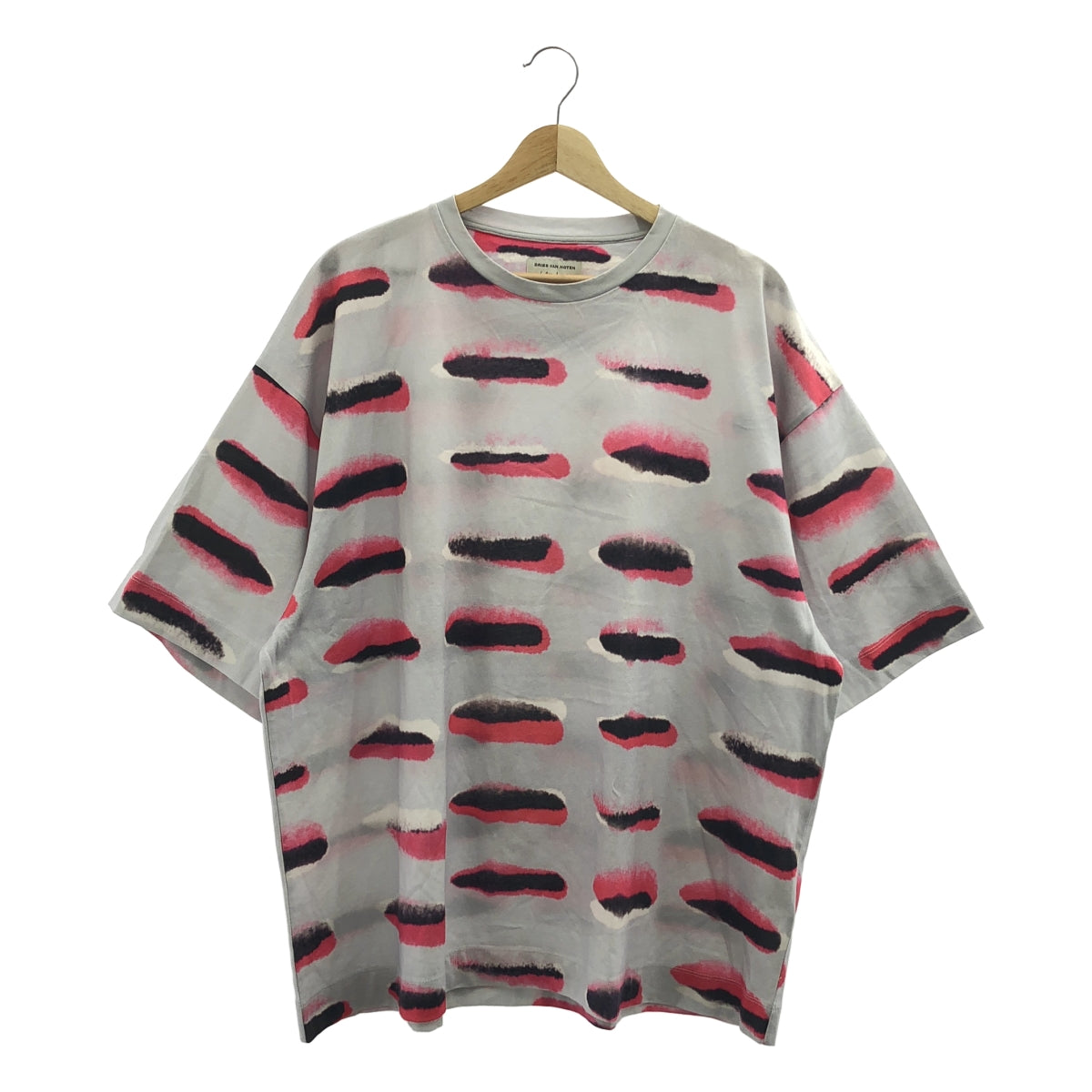 DRIES VAN NOTEN | Len Lye 棉質印花圓領上衣 | M 碼 | 淺藍/粉紅/黑色 | 男款