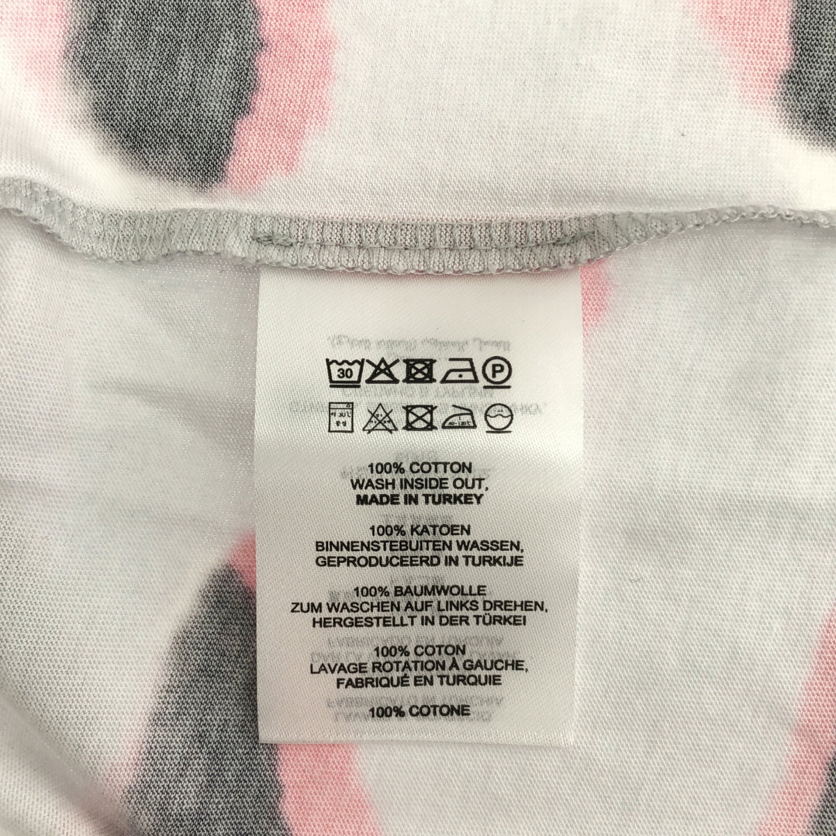 DRIES VAN NOTEN | Len Lye 棉質印花圓領上衣 | M 碼 | 淺藍/粉紅/黑色 | 男款