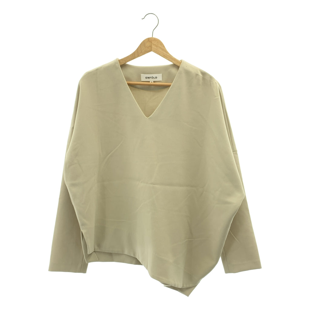 ENFOLD | 雙交叉V領不對稱套頭衫 | 38碼 | 女款