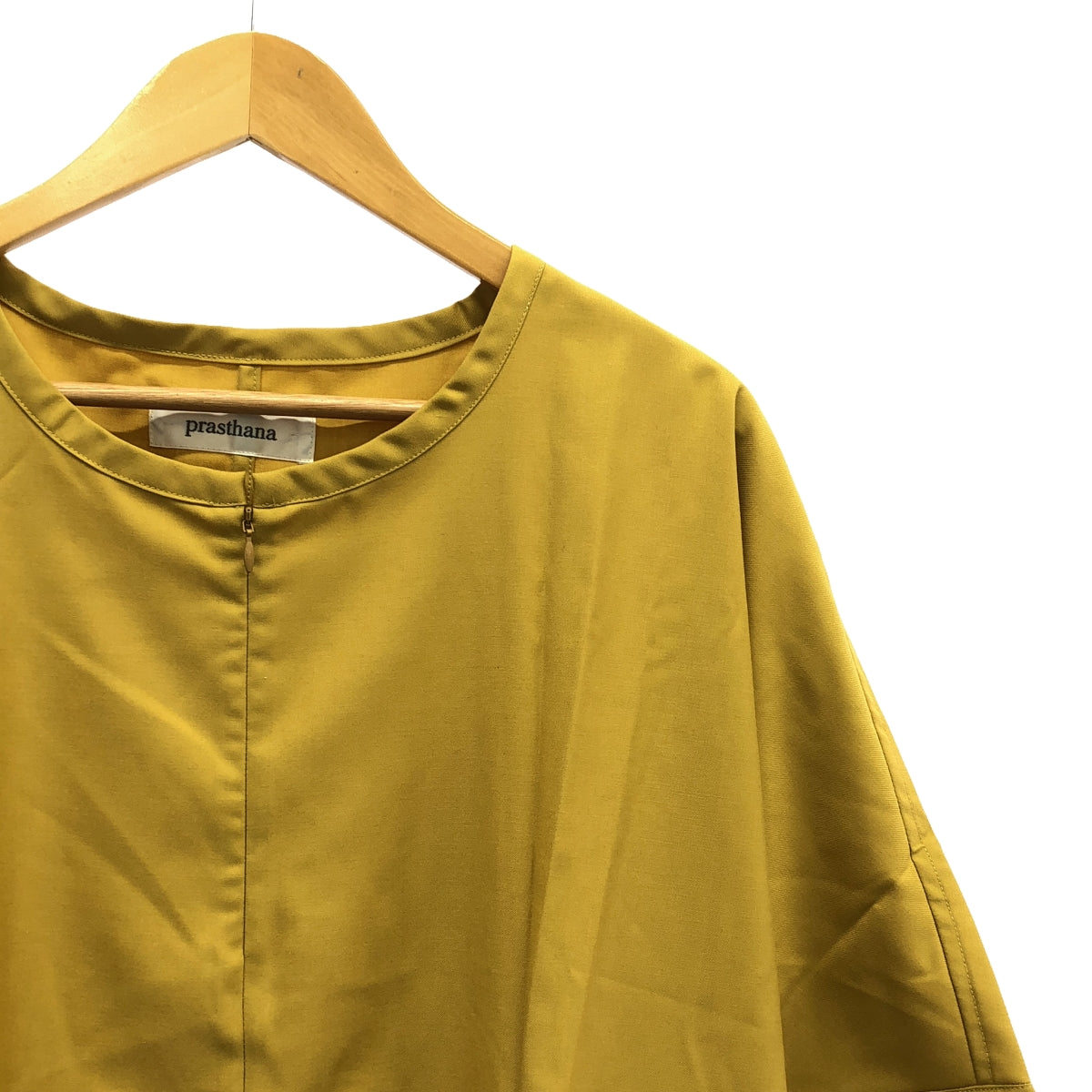 [New] prasthana / Prasthana | Slick shirt | Short sleeve shirt | M | Mustard | Men's