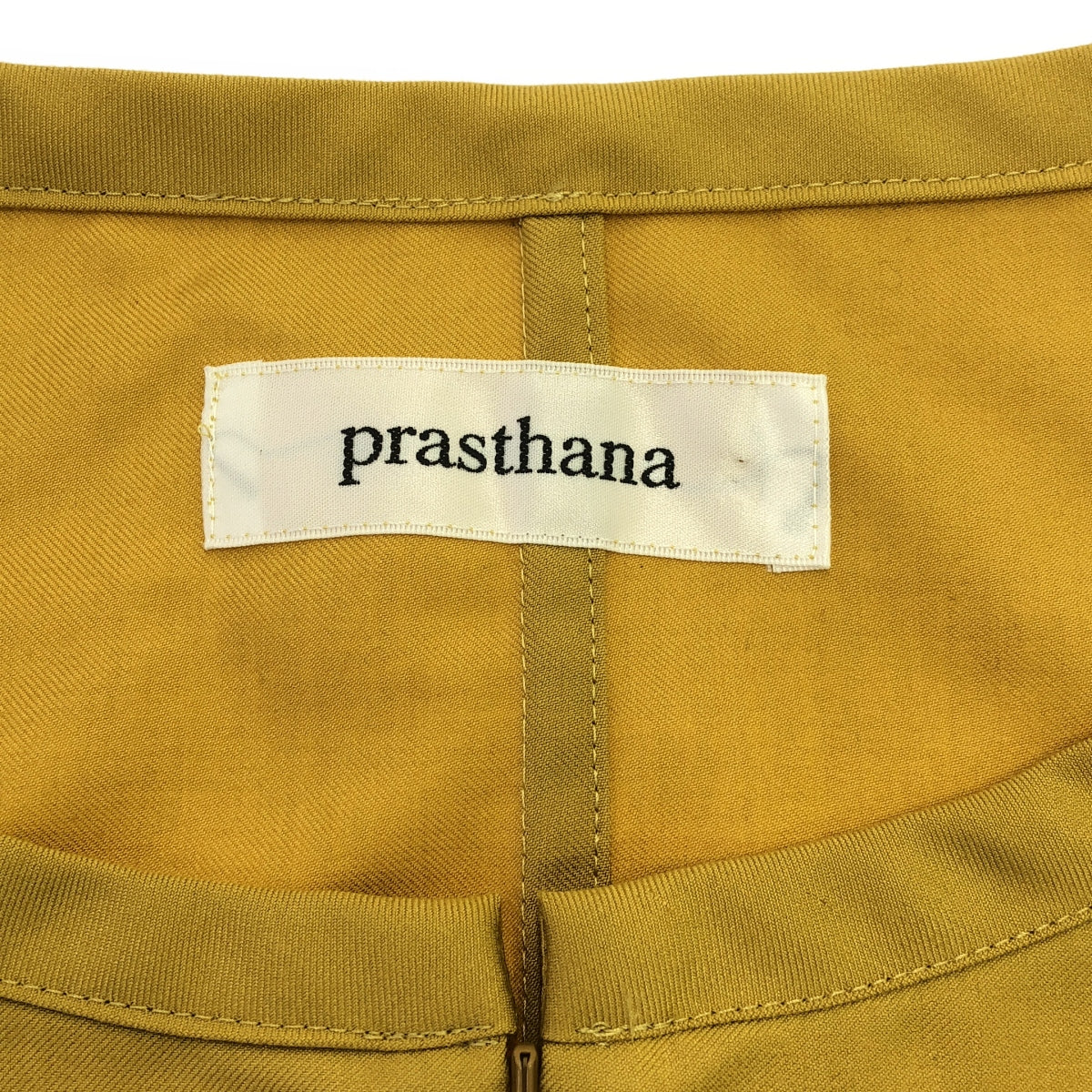 【新品】  prasthana / プラスターナ | slick shirt 半袖シャツ | M | マスタード | メンズ