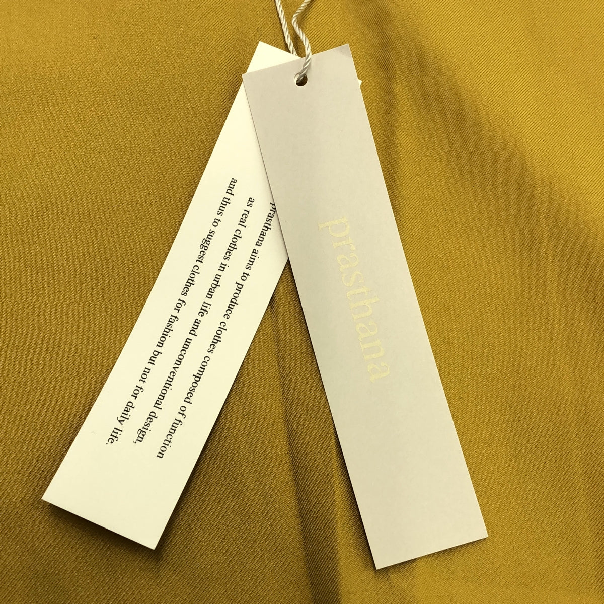 【신품】 prasthana / 프라스타나 | slick shirt 반팔 셔츠 | M | 겨자 | 남성