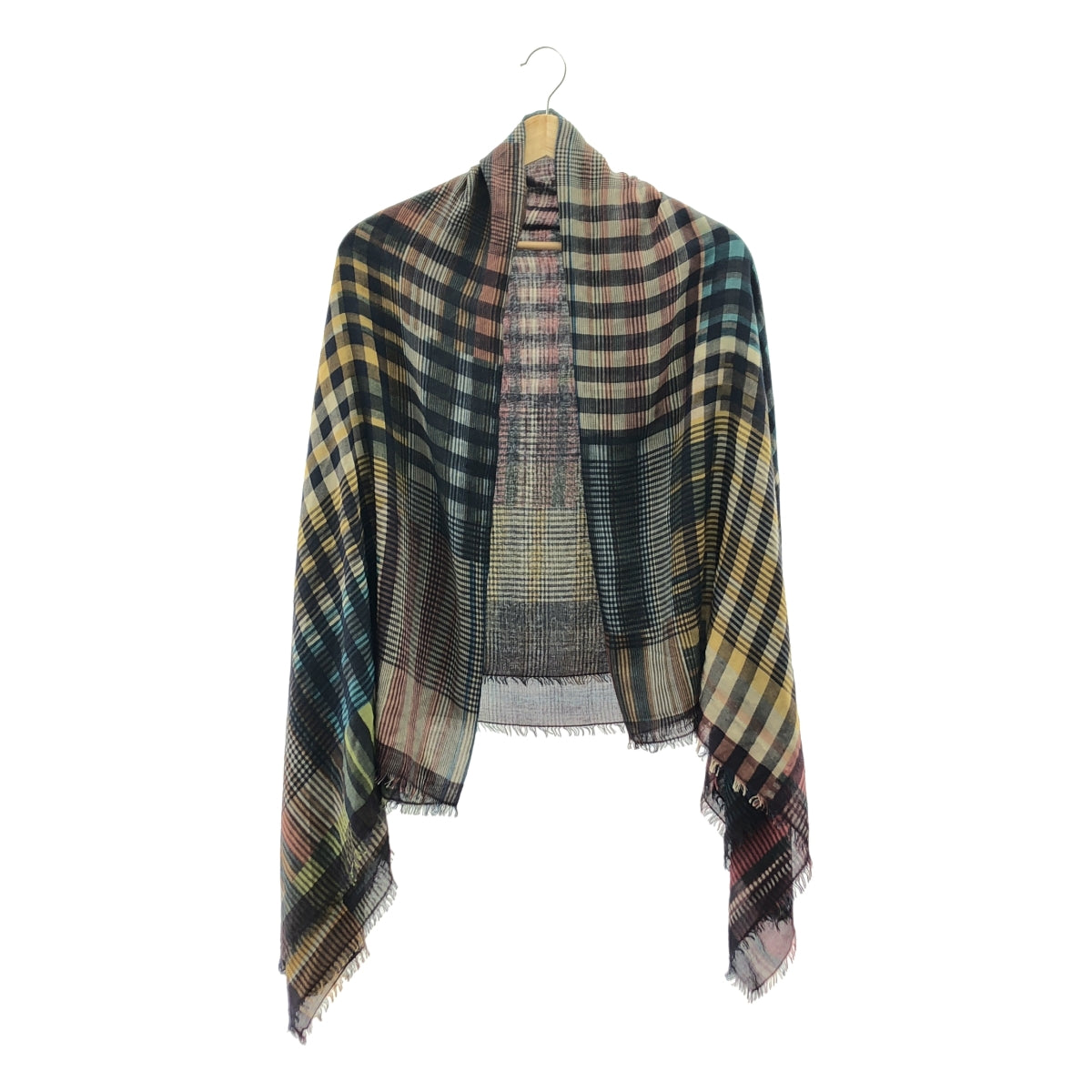 法利埃羅·薩蒂 |大號格紋流蘇披肩 |多色的