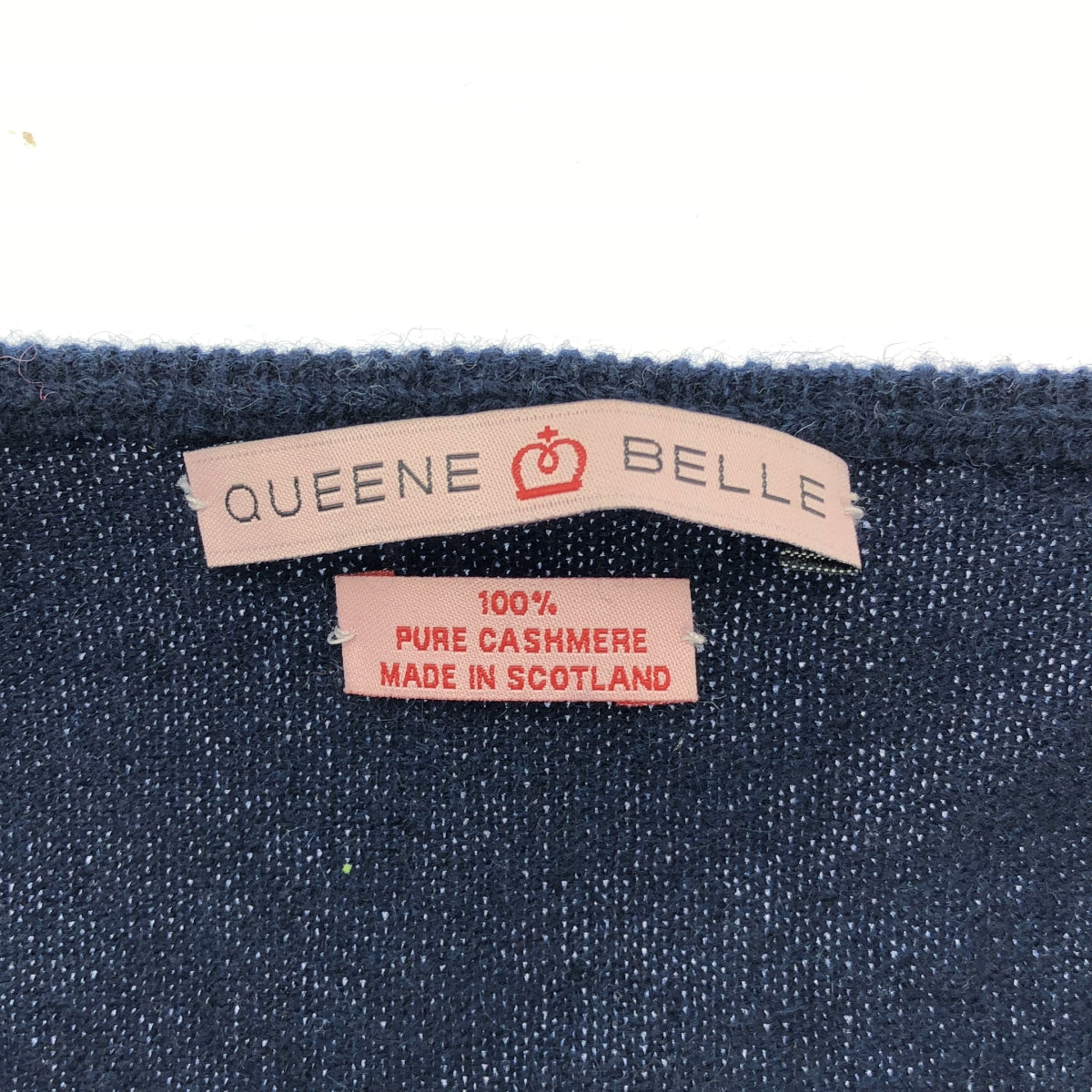 QUEENE and BELLE / クイーンアンドベル | カシミヤ ハンドメイド インターシャ プルオーバー ニット | F | ネイビー | レディース
