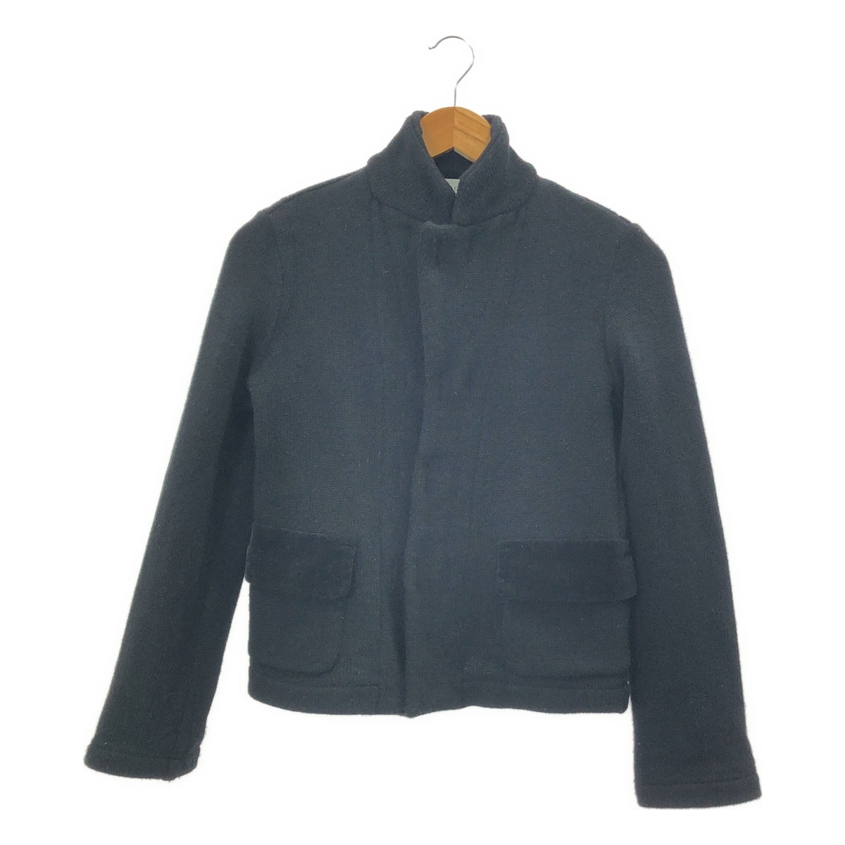 robe de chambre COMME des GARCONS / ローブドシャンブルコムデギャルソン | 2002AW | ウール ニット フック式 シングル ジャケット | M | ブラック | レディース