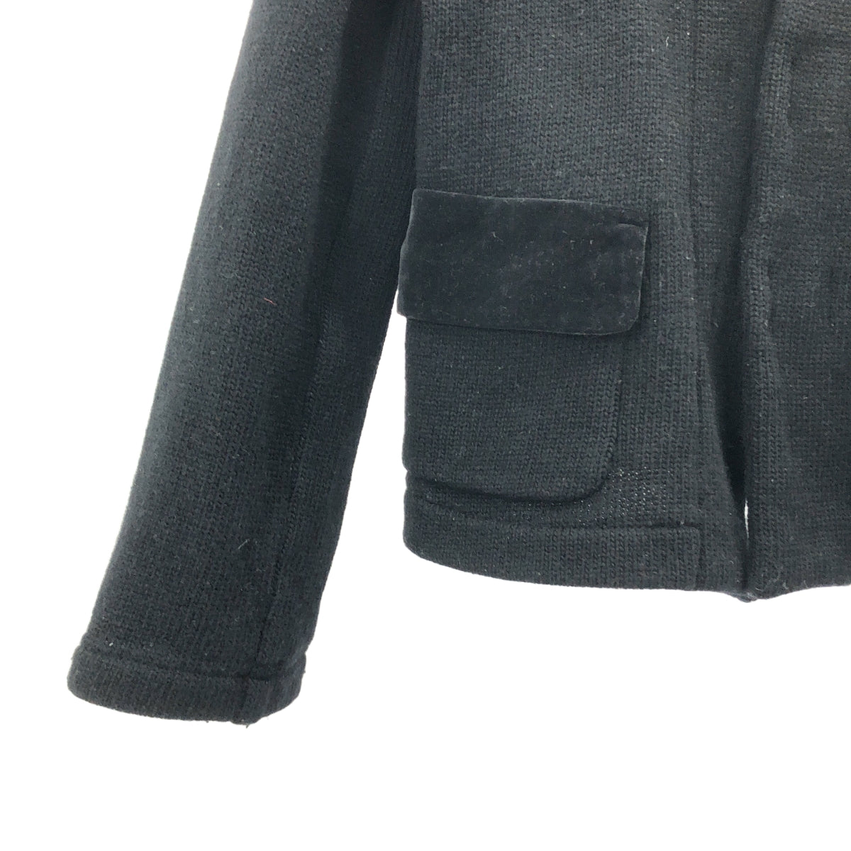 robe de chambre COMME des GARCONS / ローブドシャンブルコムデギャルソン | 2002AW | ウール ニット フック式 シングル ジャケット | M | ブラック | レディース