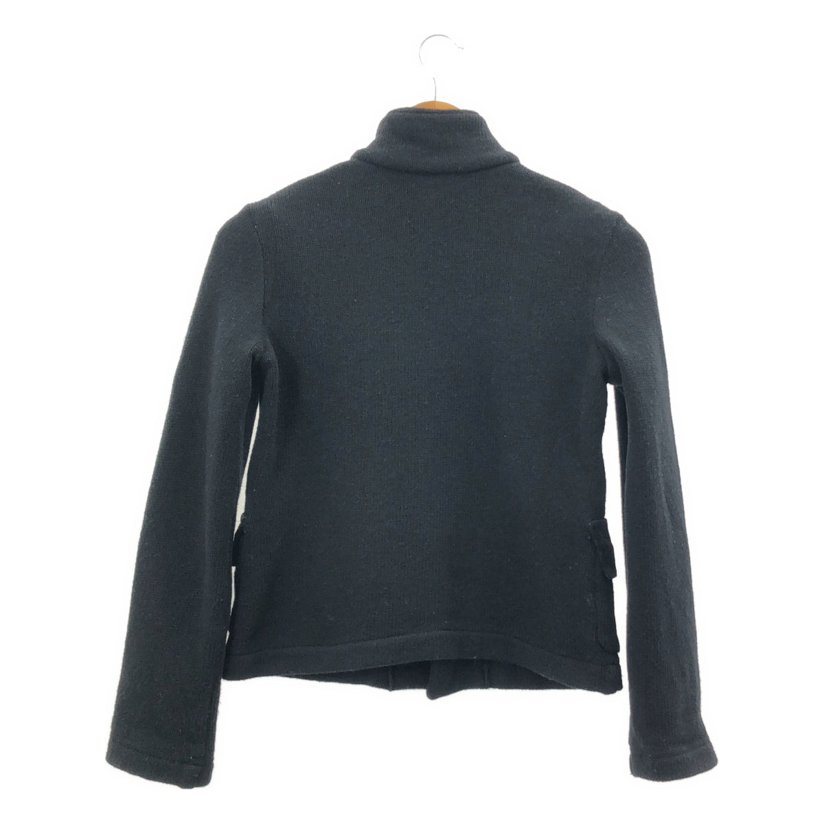 robe de chambre COMME des GARCONS / ローブドシャンブルコムデギャルソン | 2002AW | ウール ニット フック式 シングル ジャケット | M | ブラック | レディース