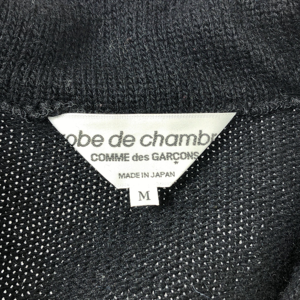 robe de chambre COMME des GARCONS / ローブドシャンブルコムデギャルソン | 2002AW | ウール ニット フック式 シングル ジャケット | M | ブラック | レディース
