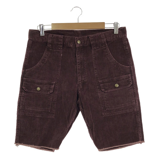 South2West8 S2W8 / South2West8 | Corduroy Cut-off Shorts | M | Bordeaux | Men's