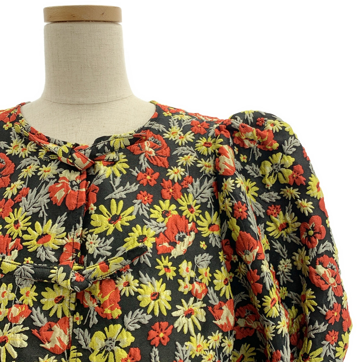 Ganni | 3D 提花荷葉邊襯衫 | 尺寸 36 | 女款