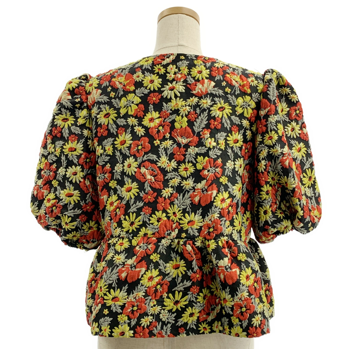 Ganni | 3D 提花荷葉邊襯衫 | 尺寸 36 | 女款