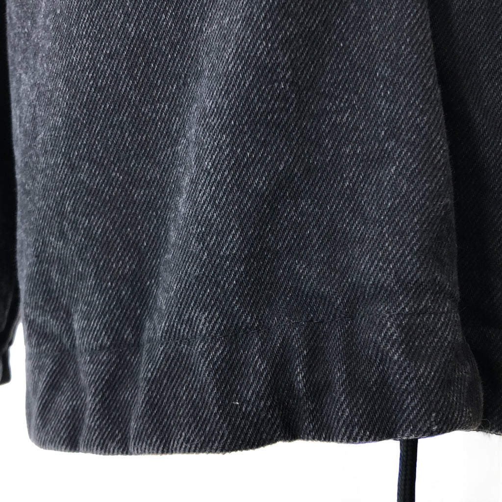 巴黎世家 | 黑色牛仔抽繩夾克，飾有品牌標誌 / 全網眼襯裡 / 529213 | 尺寸 34 | 男士