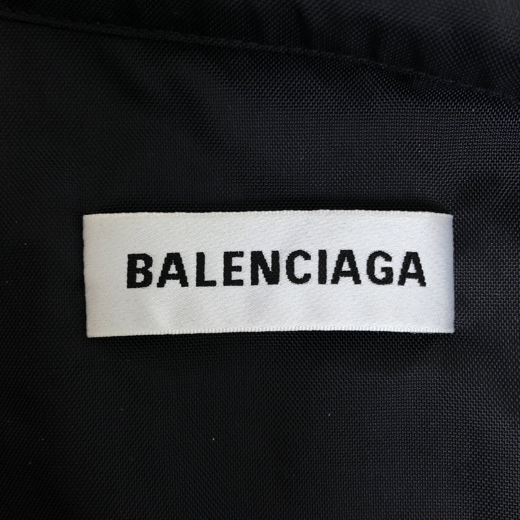 巴黎世家 | 黑色牛仔抽繩夾克，飾有品牌標誌 / 全網眼襯裡 / 529213 | 尺寸 34 | 男士