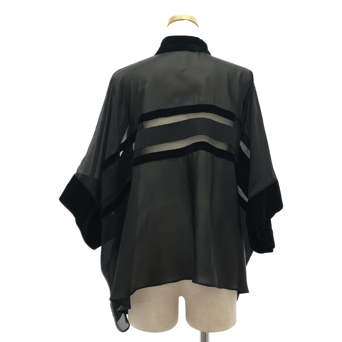 sacai | 絲絨網眼袖透視襯衫 | 尺寸 2 | 女款