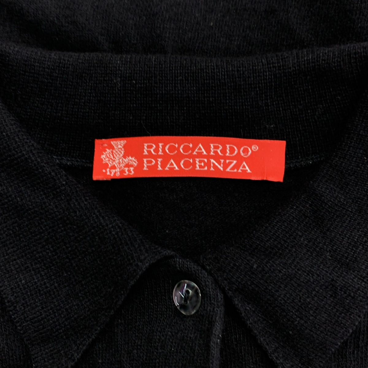RICCARDO PIACENZA / リカルドピアチェンツァ |  カシミヤ シルク スリット ニット シャツ | 44 | ブラック | レディース