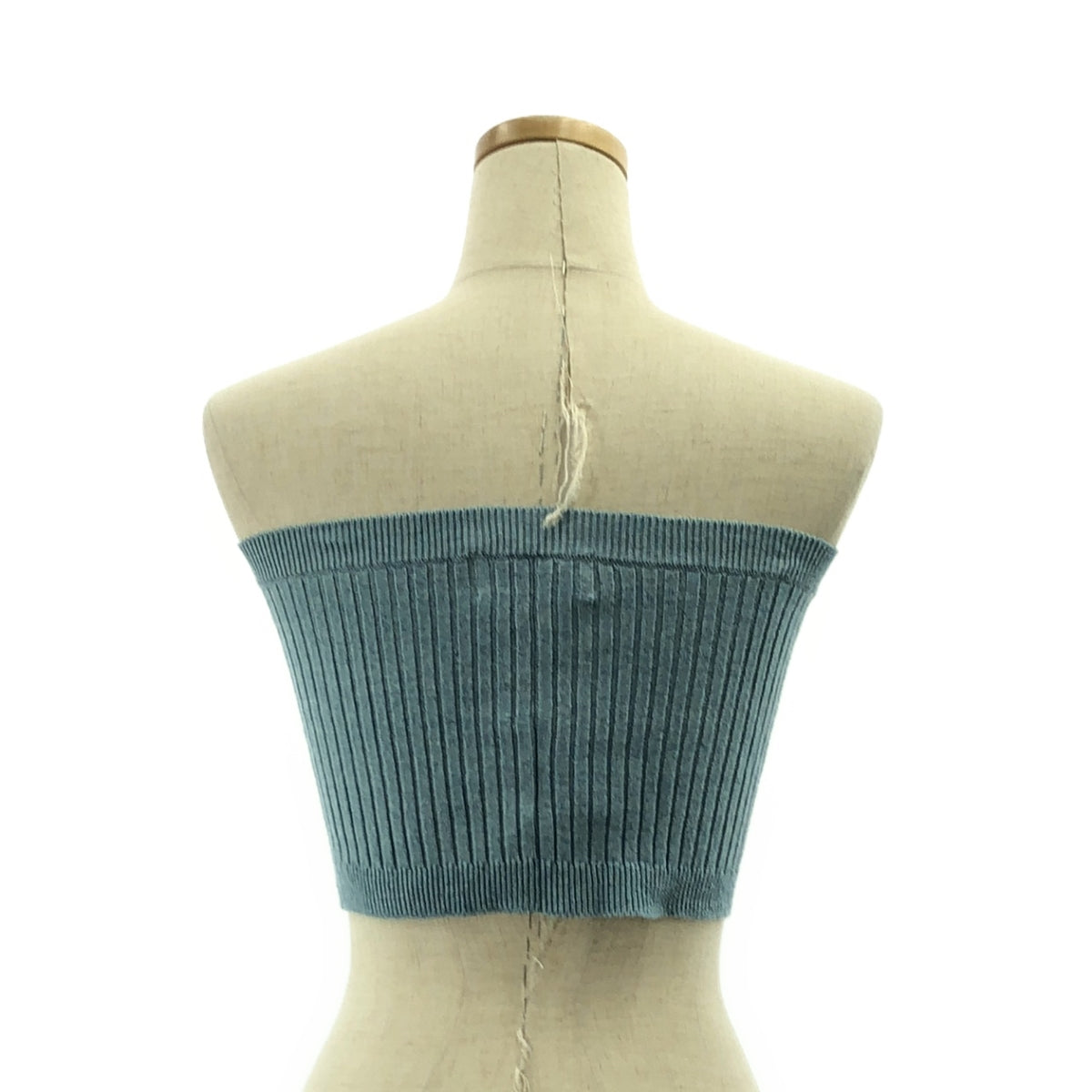 【美品】  Ernie Palo / アーニーパロ | Wide Rib Knit Bandeau / コットン リネン リブ ニット ビスチェ | 36 | ブルー | レディース