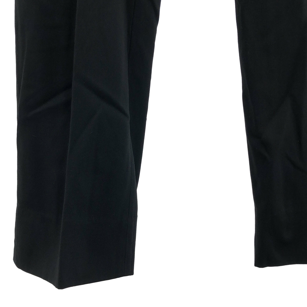 ANN DEMEULEMEESTER / アンドゥムルメステール | オリゾンティタグ ウール ナイロン ストレート スラックス | S | ブラック | メンズ
